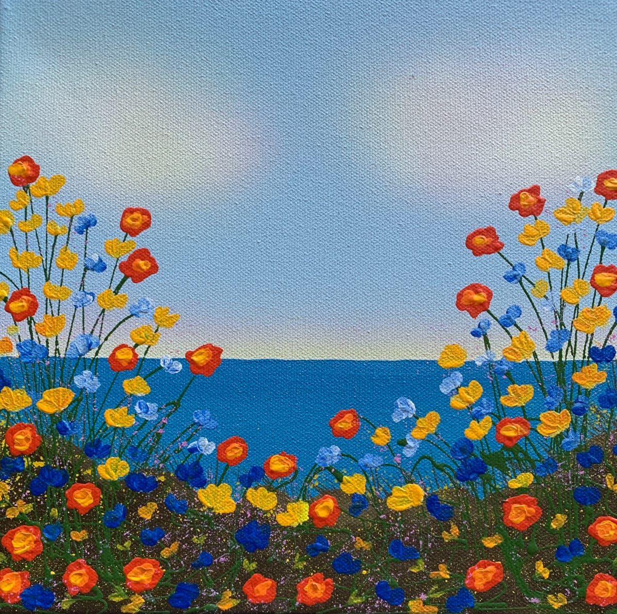 Orange And Blue Bliss  Image: Great Lakes Inspired Imaginative Art