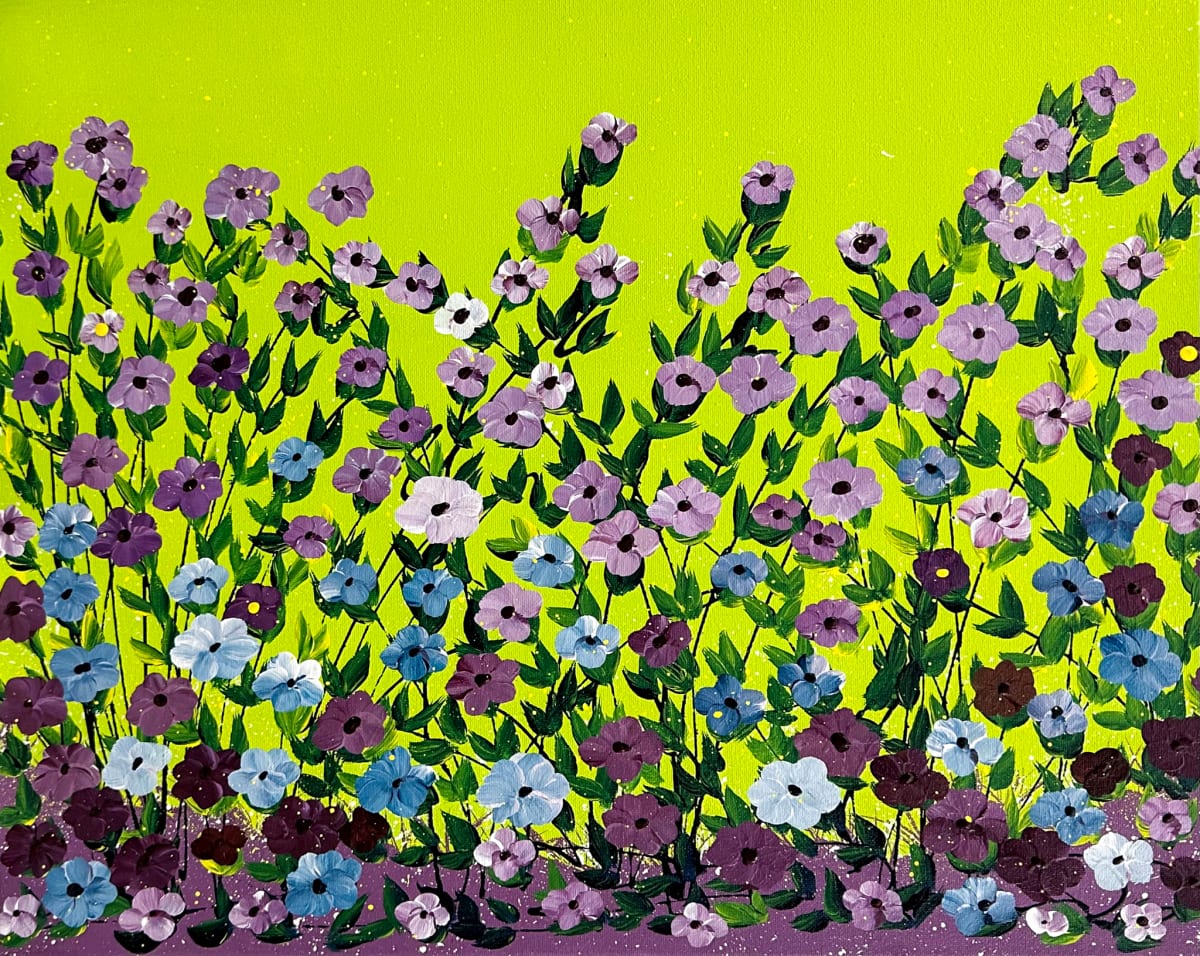 A Greenie's Garden by Dorothea Sandra, BA, EDAC  Image: Nature inspired floral painting by Dorothea Sandra