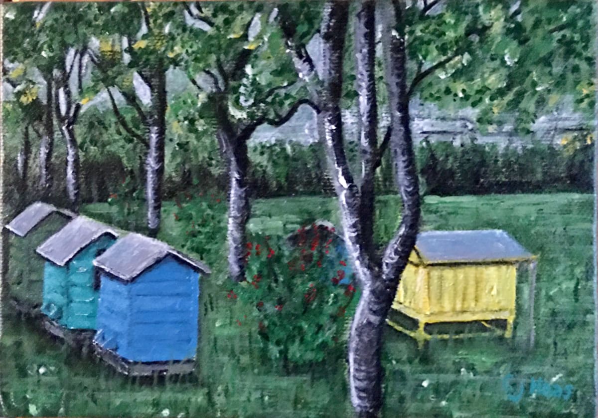 Bee Hives  in Poland by Carolyn J. Haas 