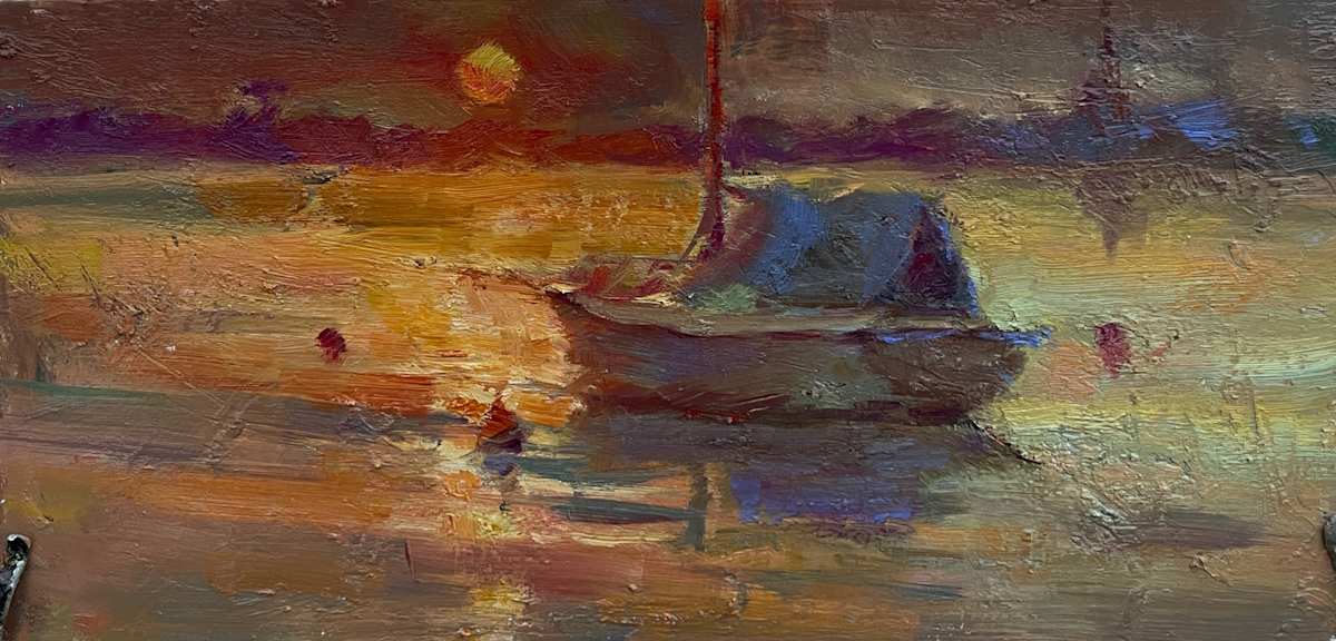 Smoke Haze Sunset by Leon Holmes 