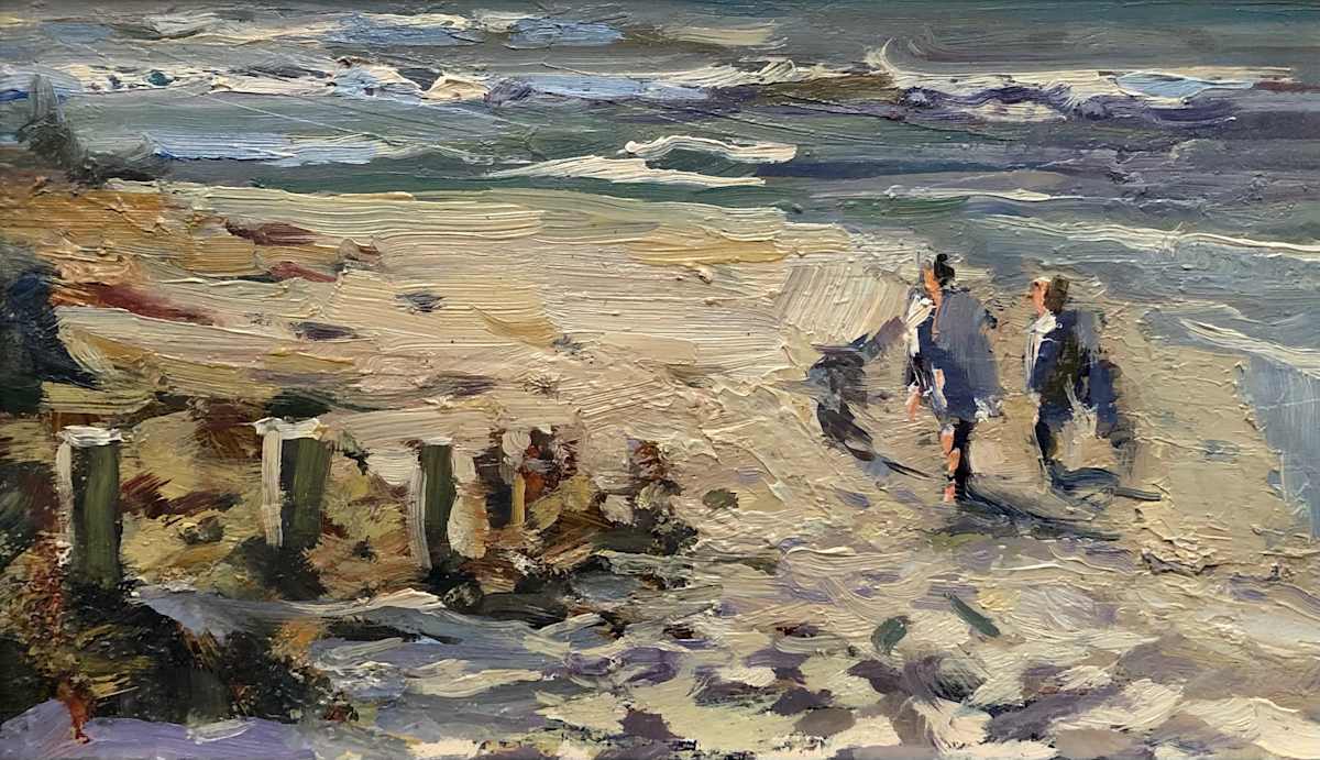 Going Down The Beach by Leon Holmes 