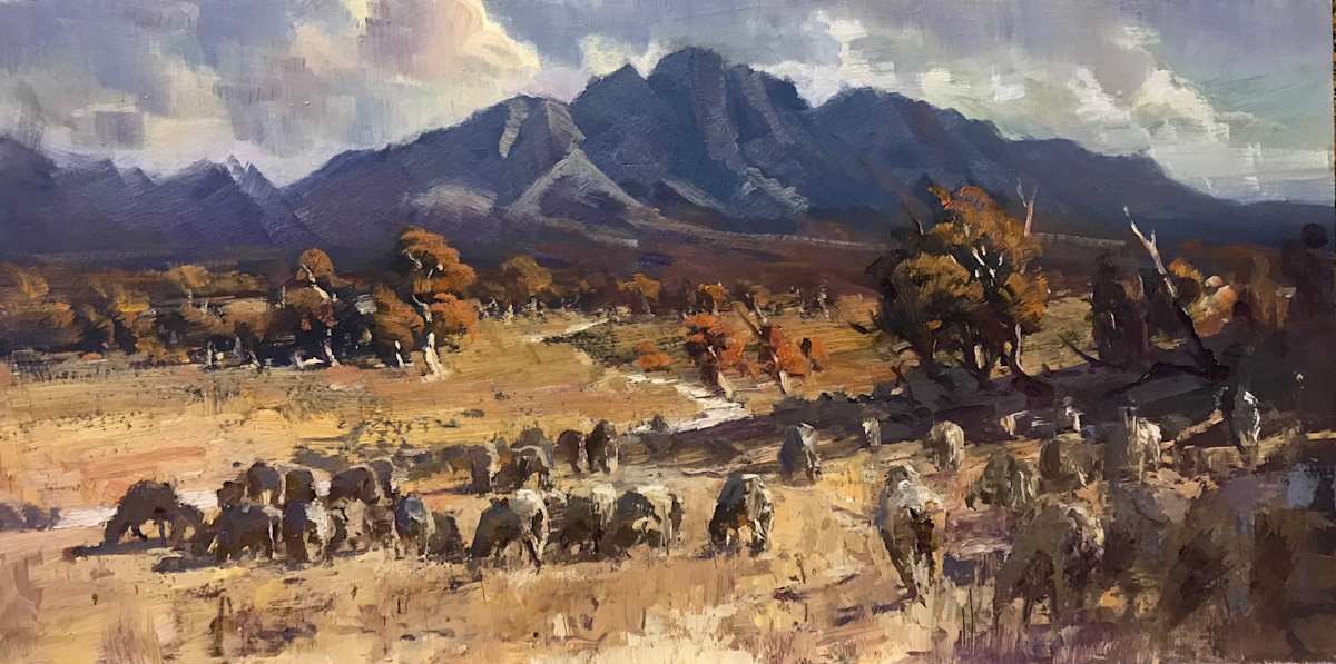 Flock On The Move by Leon Holmes 