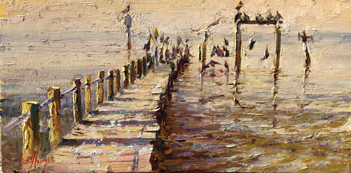 Pelican Pier by Leon Holmes 
