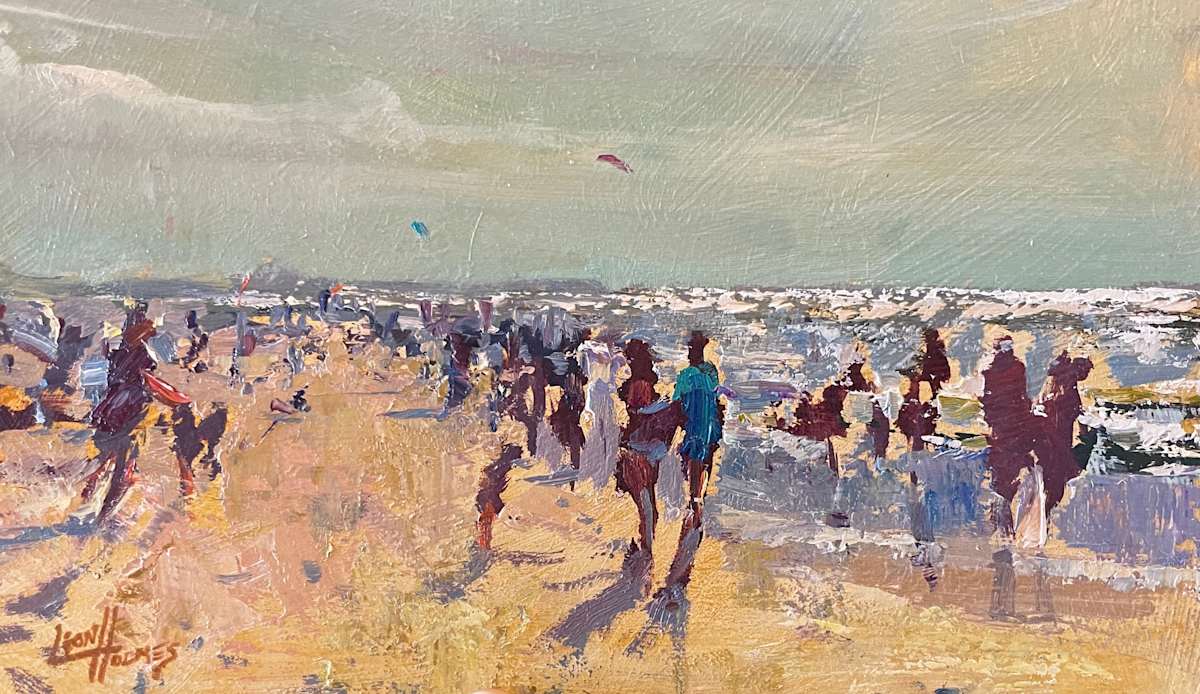 Katwijk Beach Day by Leon Holmes 
