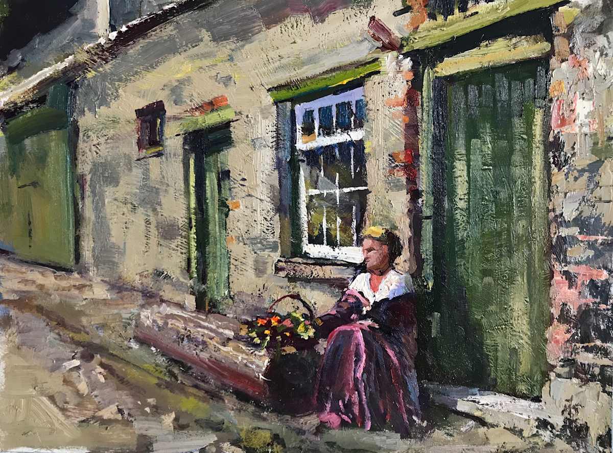 Arranging Flowers by Leon Holmes 