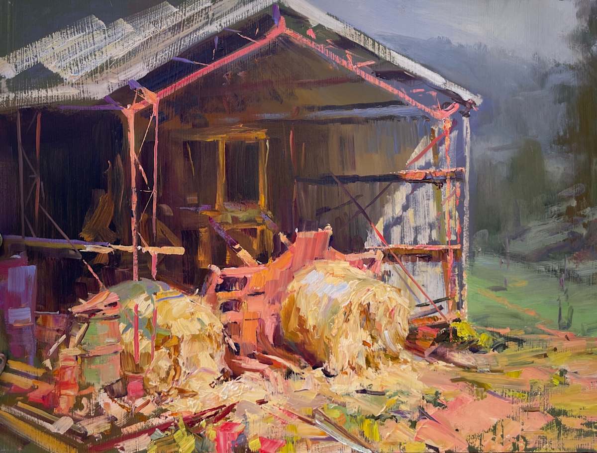 The Hay Shed by Leon Holmes 