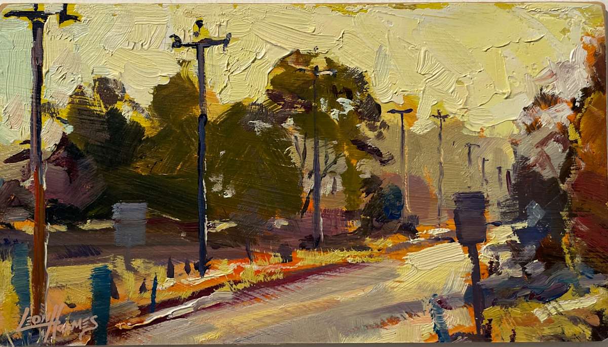 6 AM Country Road by Leon Holmes 