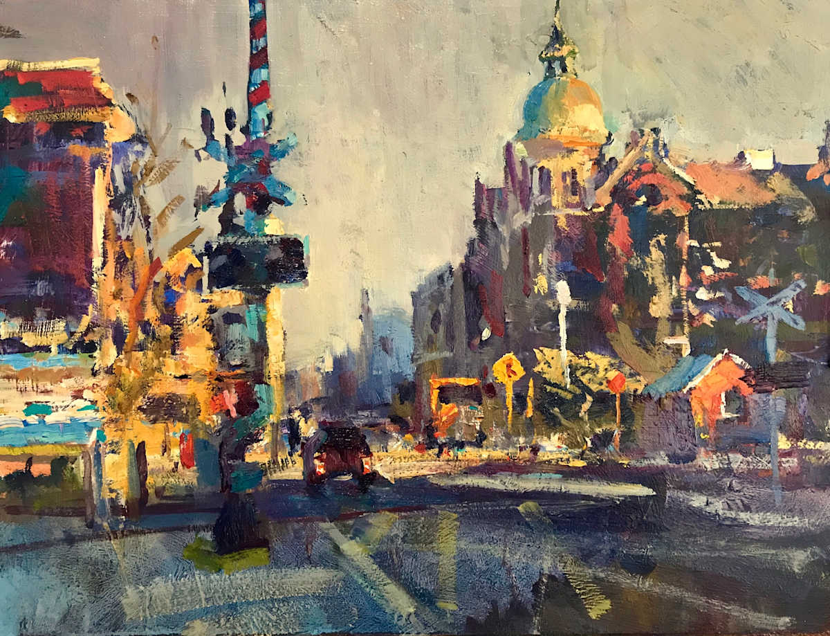 Freo Railway Crossing by Leon Holmes 
