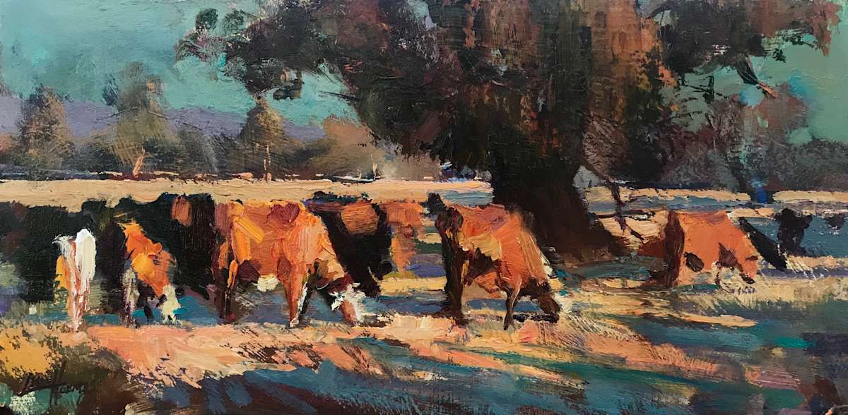 Evening Gathering by Leon Holmes 