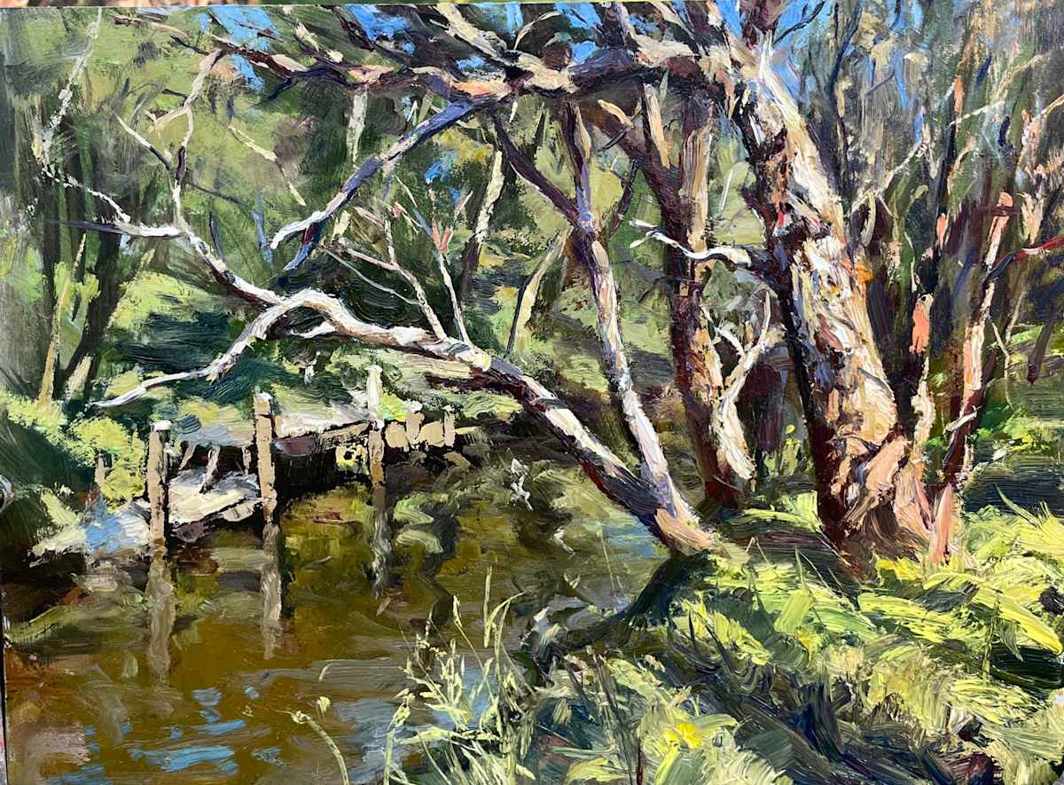 Murray River Greens by Leon Holmes 