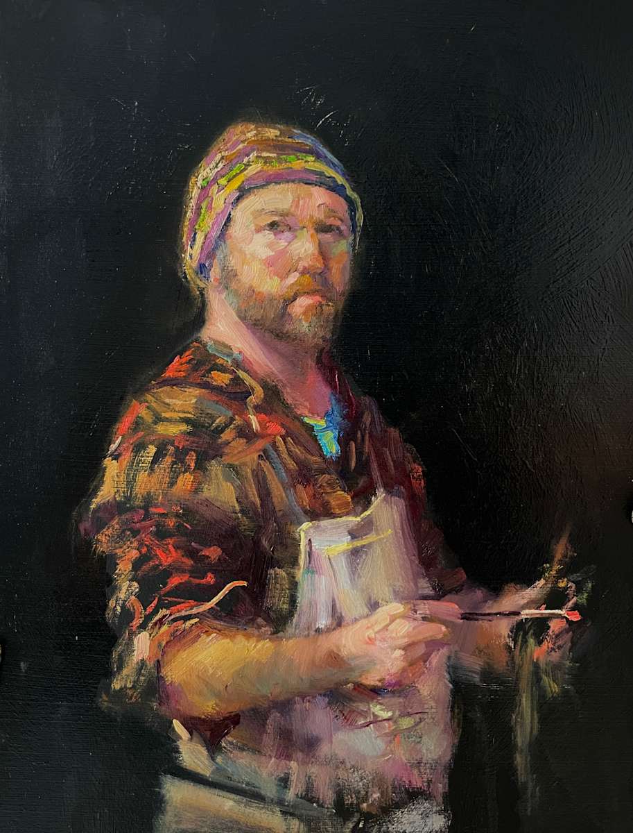 Do Not Disturb, I'm Painting by Leon Holmes 