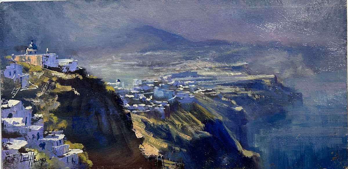 Grand View Santorini by Leon Holmes 