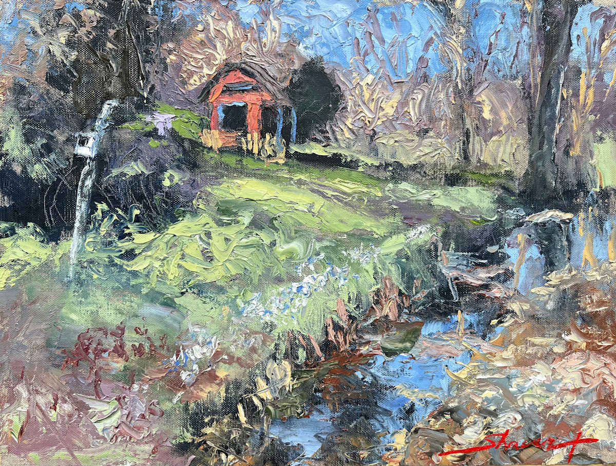 Plein Early Blues by Sharon Rusch Shaver, Image 1.