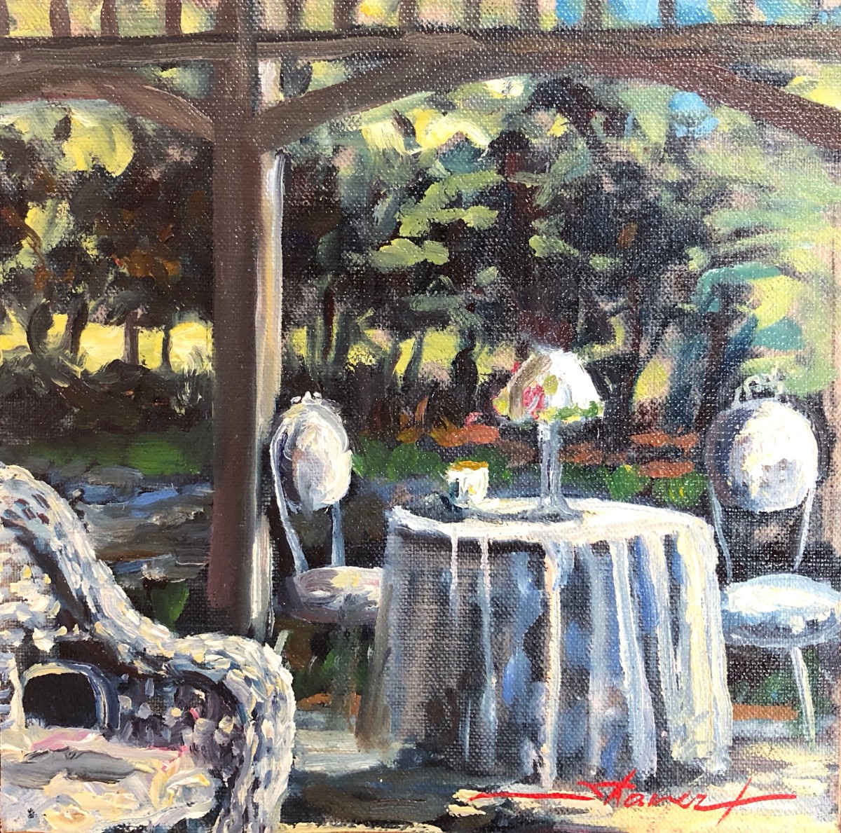 Plein Sharon's Porch by Sharon Rusch Shaver 