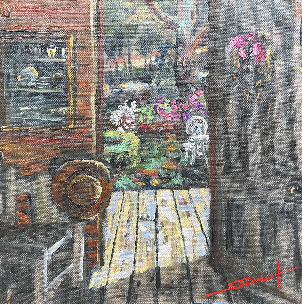 Plein Inside Garden House 2 by Sharon Rusch Shaver, Image 1.