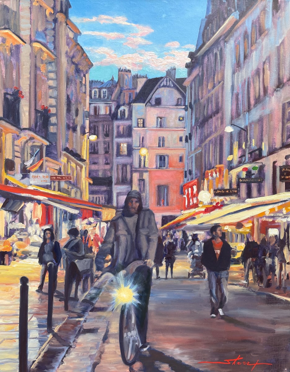 Paris, Evening Ride by Sharon Rusch Shaver 