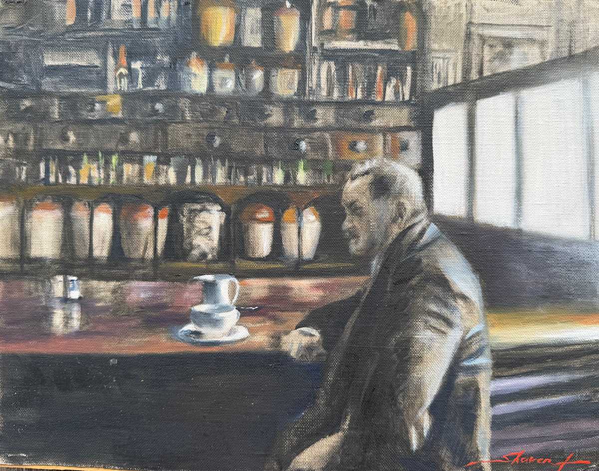 Coffee in the Pub by Sharon Rusch Shaver 