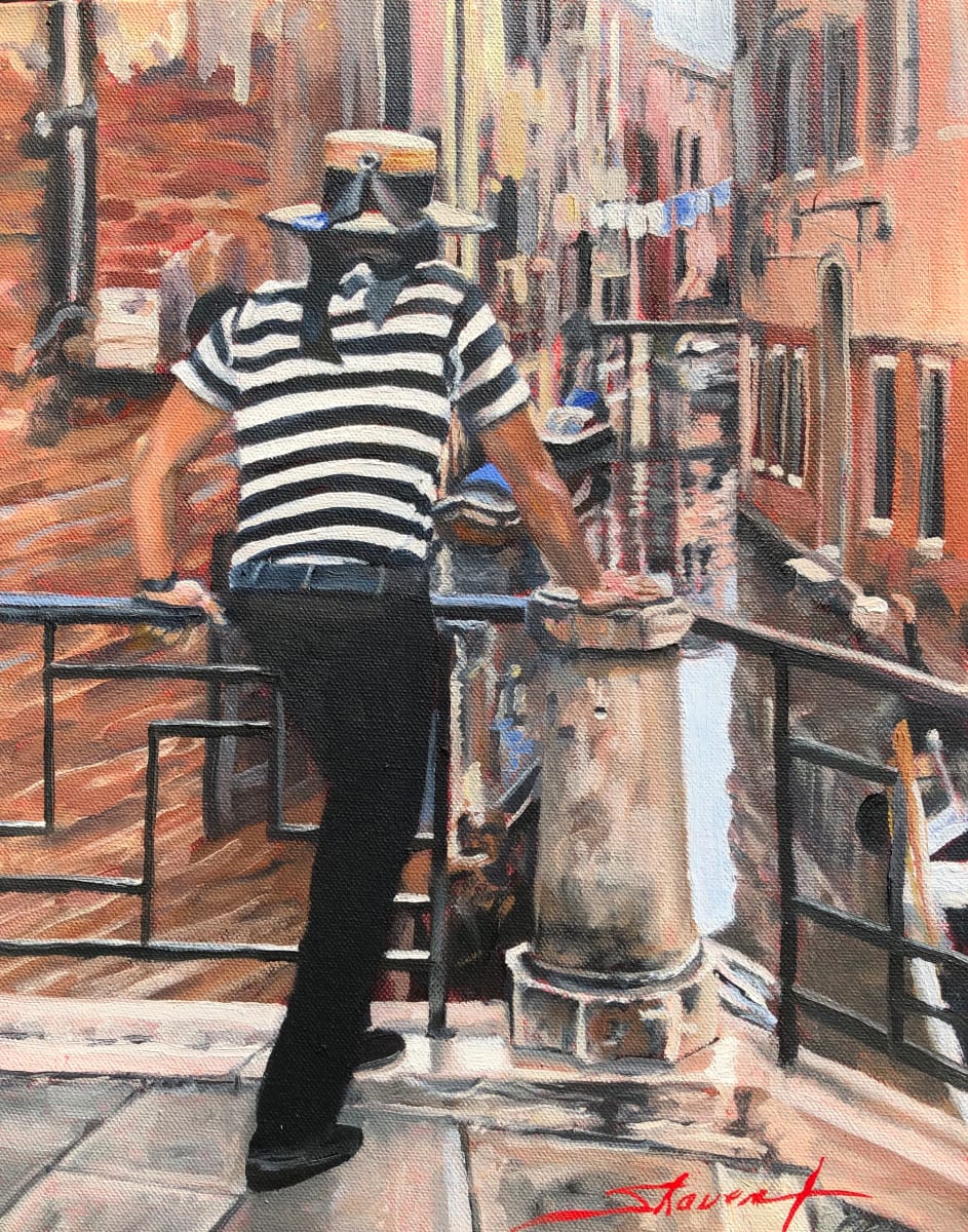 Roberto the Gondoliere by Sharon Rusch Shaver, Image 1.
