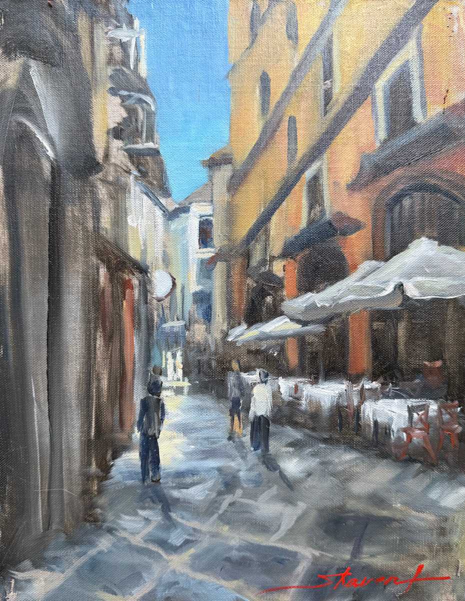 Plein Solerno, Italy by Sharon Rusch Shaver 