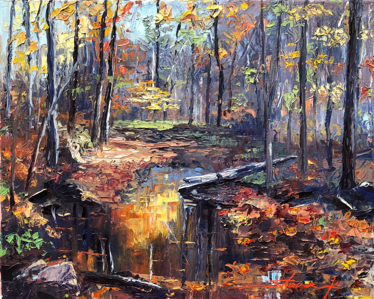 Fall Woods by Sharon Rusch Shaver 