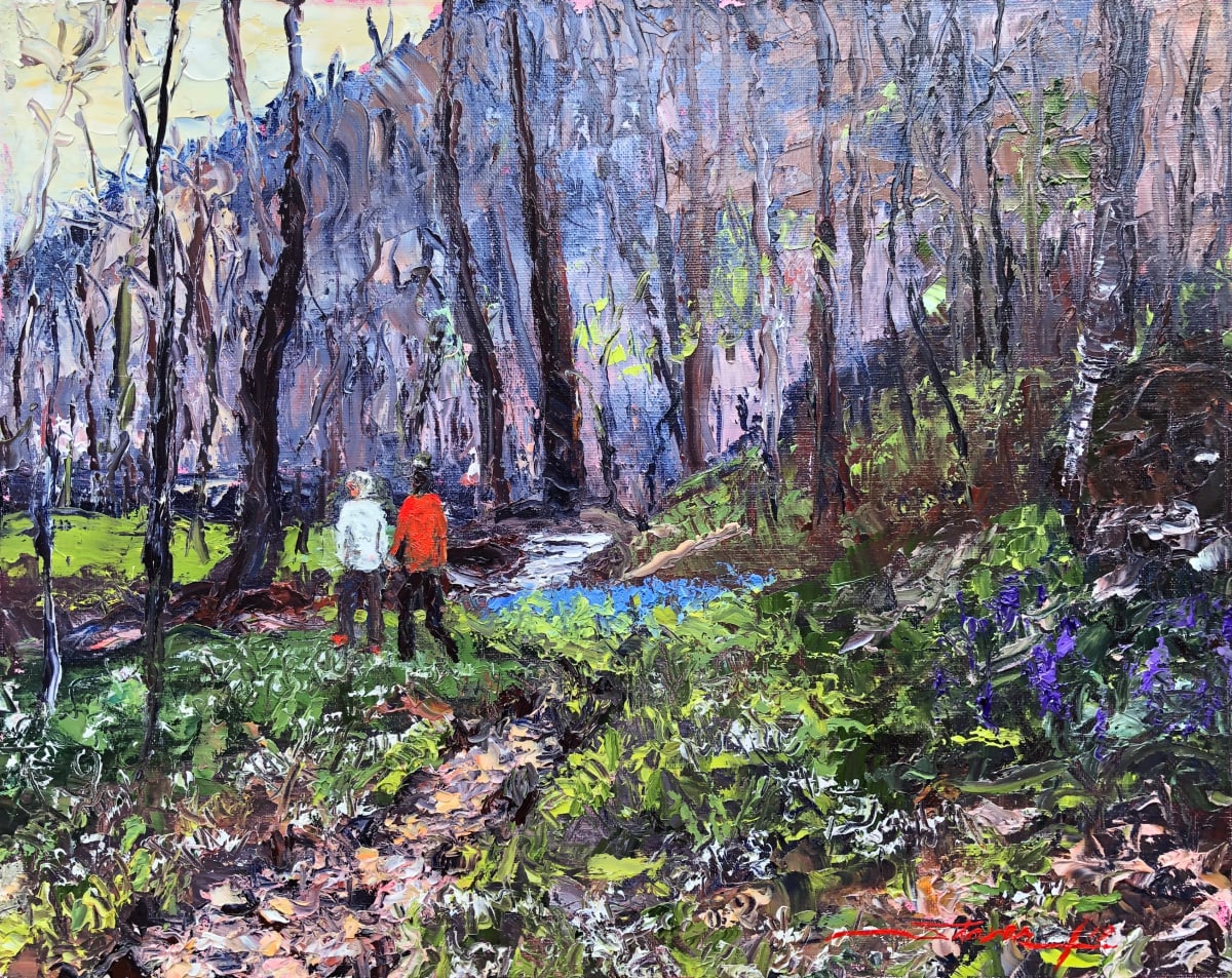 Spring Woods Walk by Sharon Rusch Shaver 