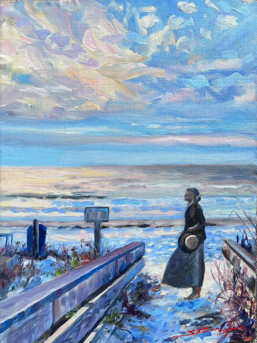 January Respite Sketch by Sharon Rusch Shaver 
