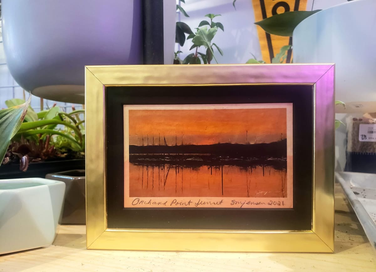 Orchard Point Sunset  Image: Orchard Point Sunset
Hand-gilded 24 K Gold on Vellum