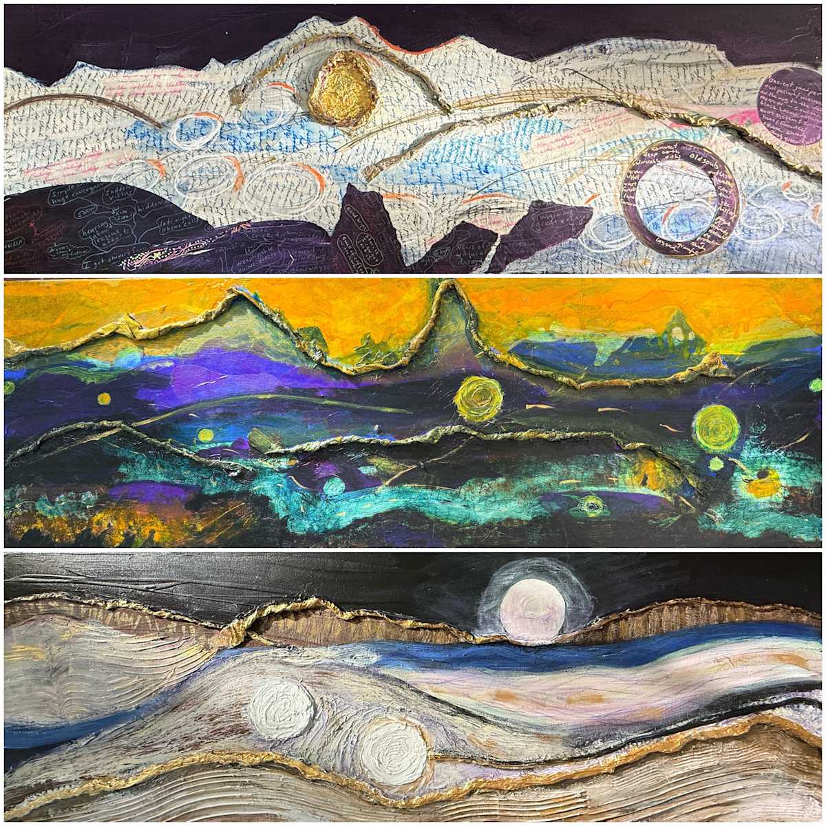 Ball Lightning Triptych by Sandy Brown Jensen, Image 1.