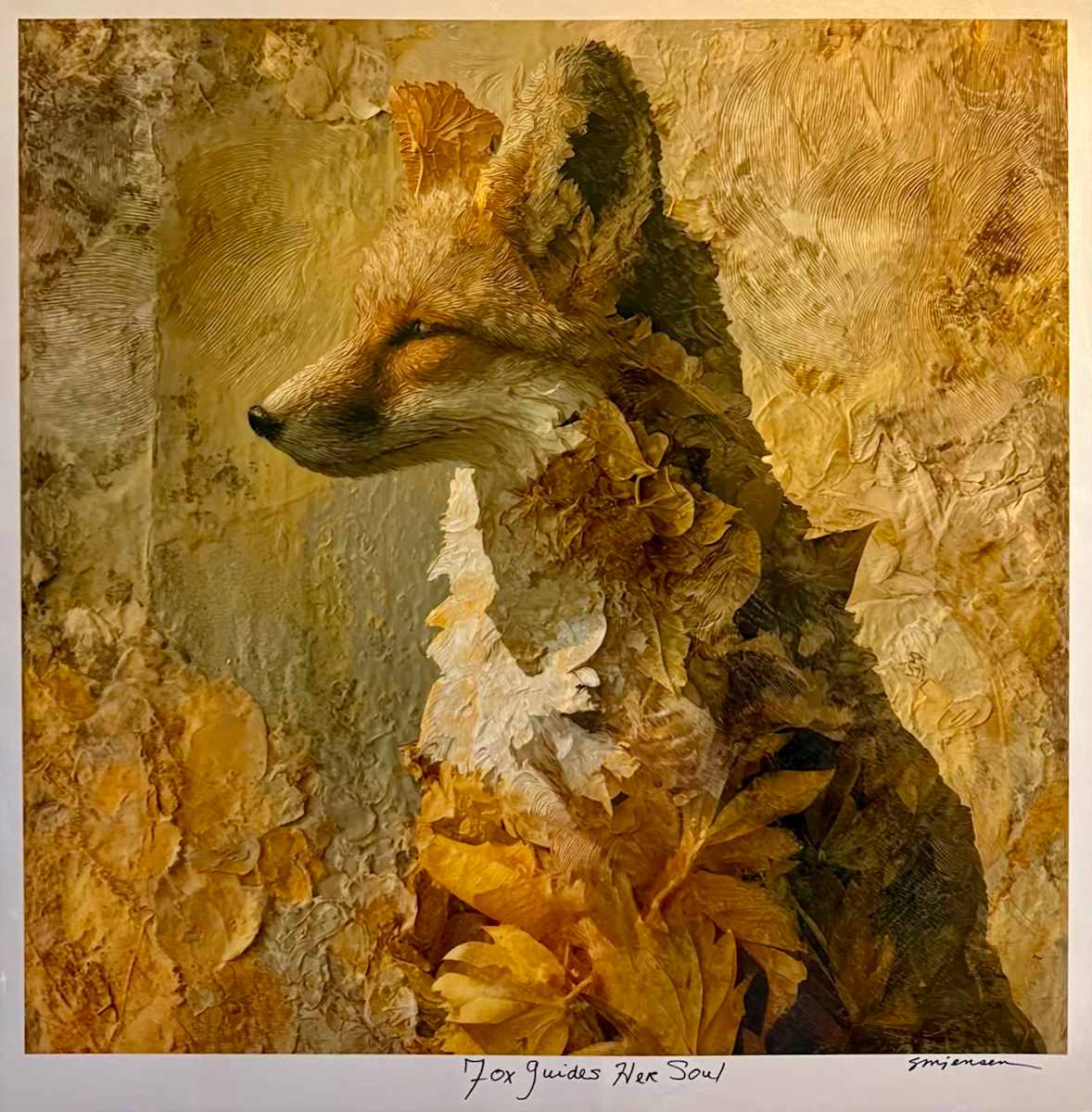 Fox Guides Her Soul (10' x 10" by Sandy Brown Jensen, Image 1.