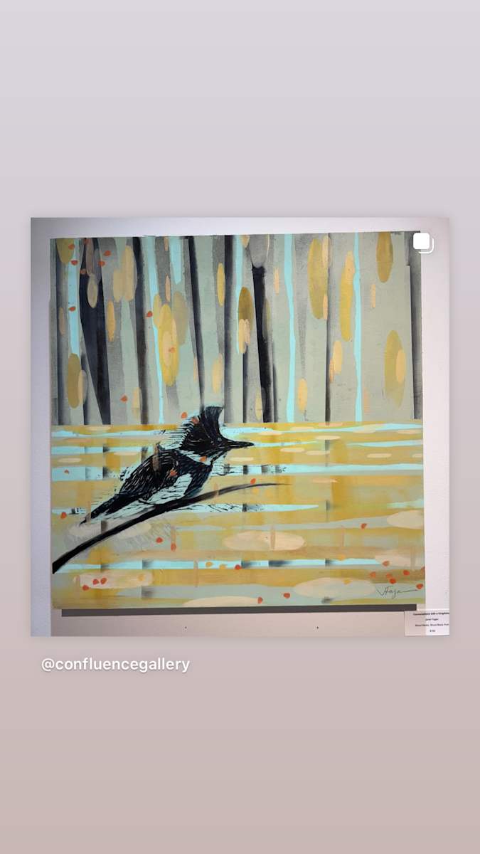 Conversation with a Kingfisher by Janet E Fagan 