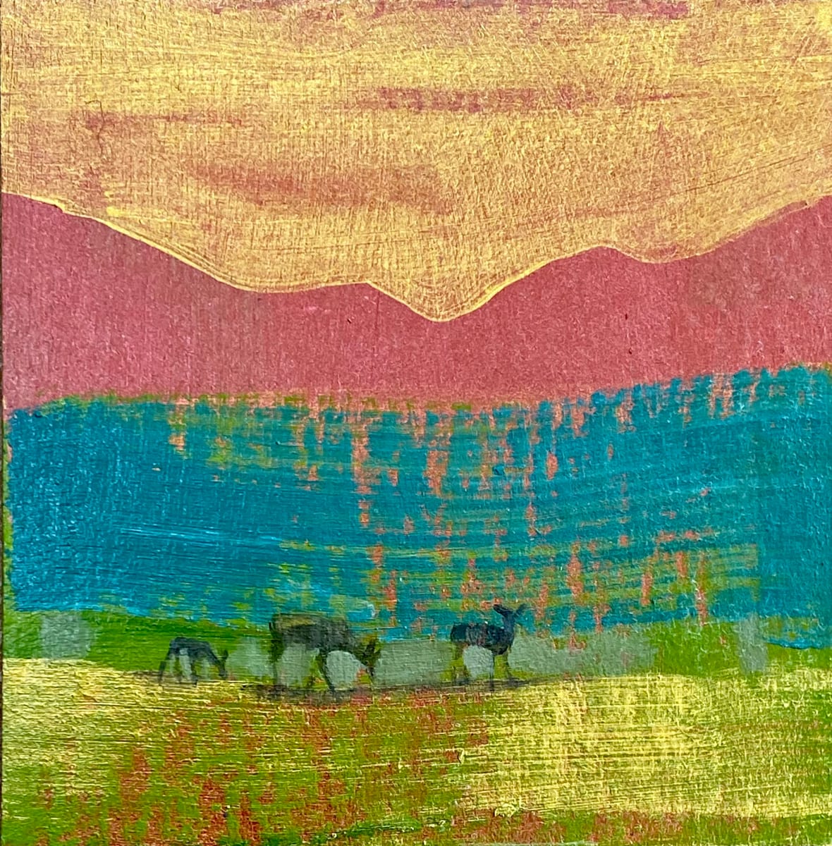 Mini deer layered landscape by Janet E Fagan, Image 1.