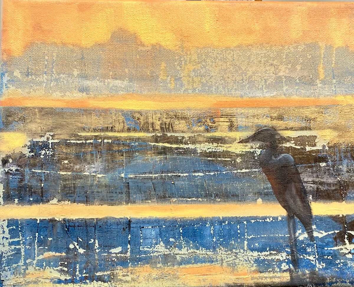 Meditation by Janet E Fagan  Image: Floating maple thin profile, 1.5" deep  frame. 