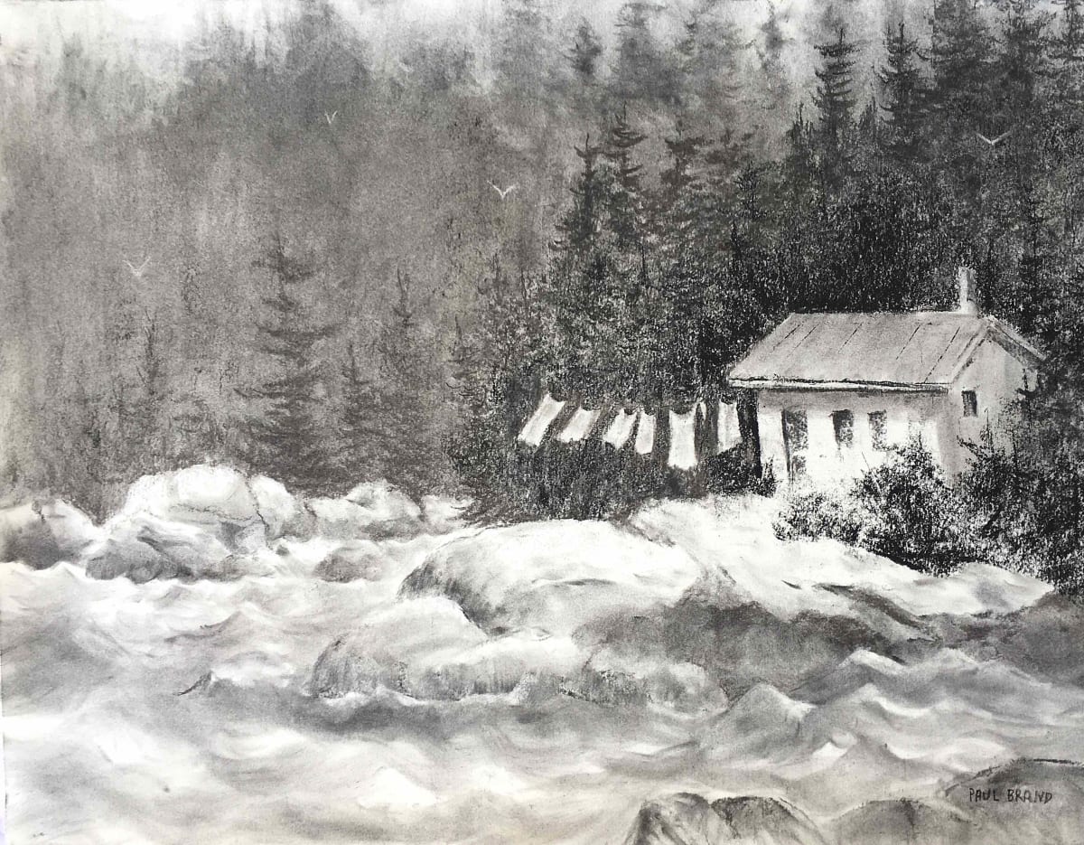 Cabin and Mist, Deer Isle, Maine by Paul Brand, Image 1.
