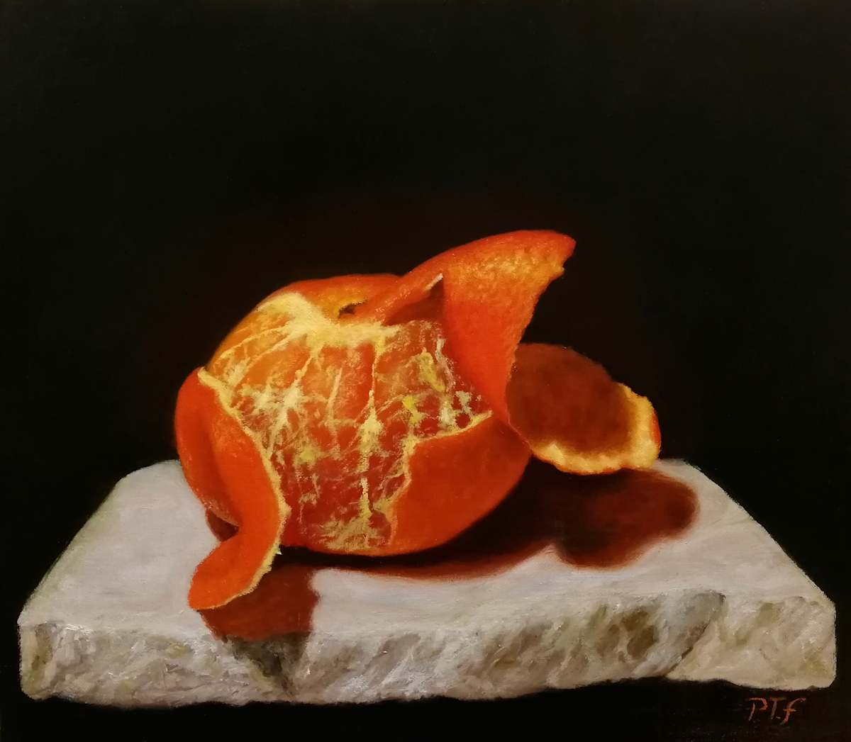Clementine on marble by Peter Thomas Foster 