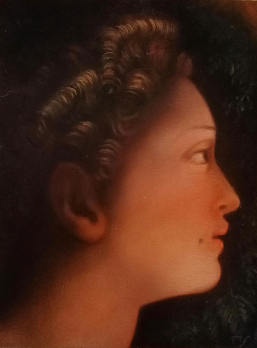 Girl's face, profile by Peter Thomas Foster, Image 2.