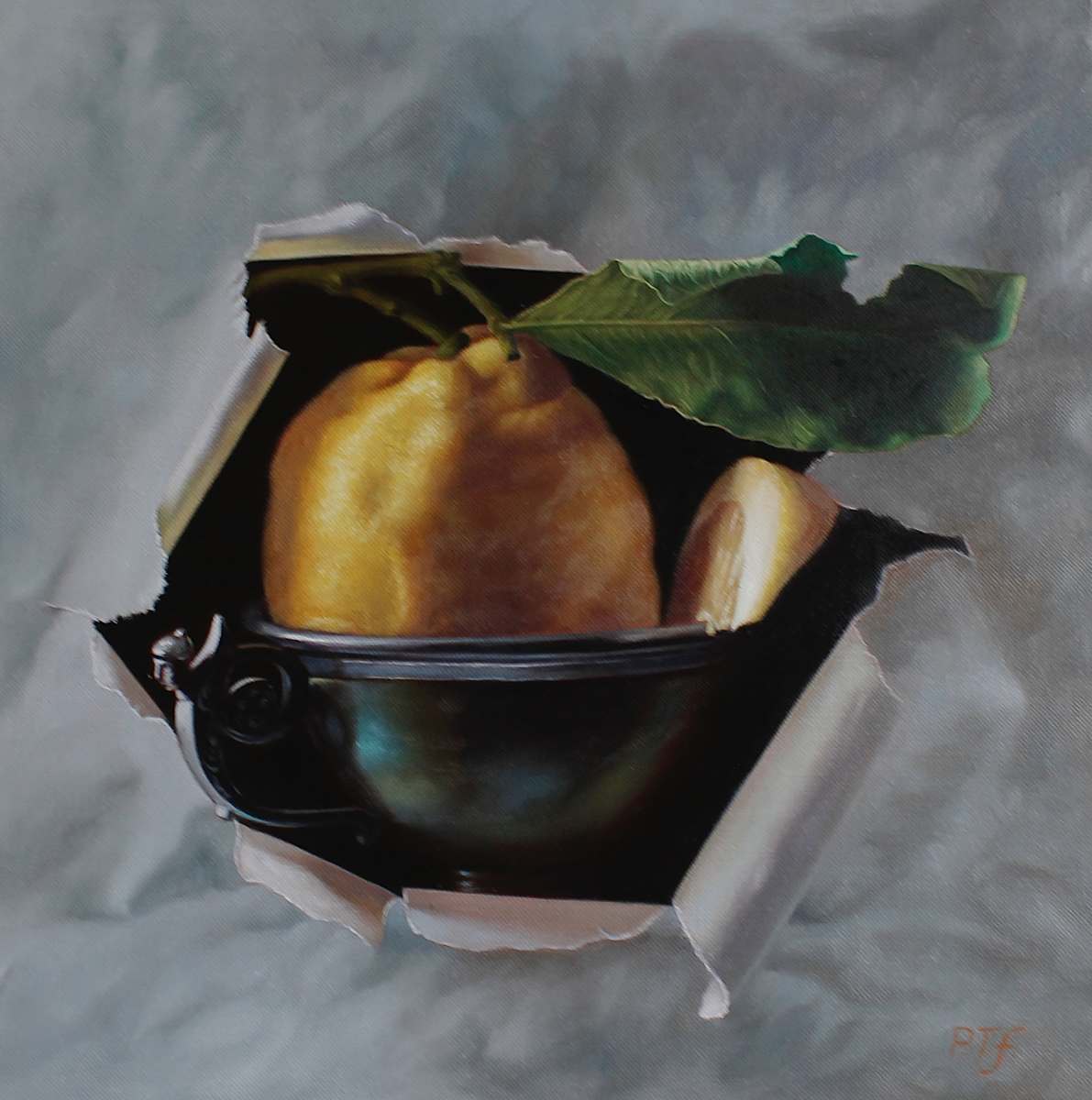 Trompe l'oeil lemon by Peter Thomas Foster 