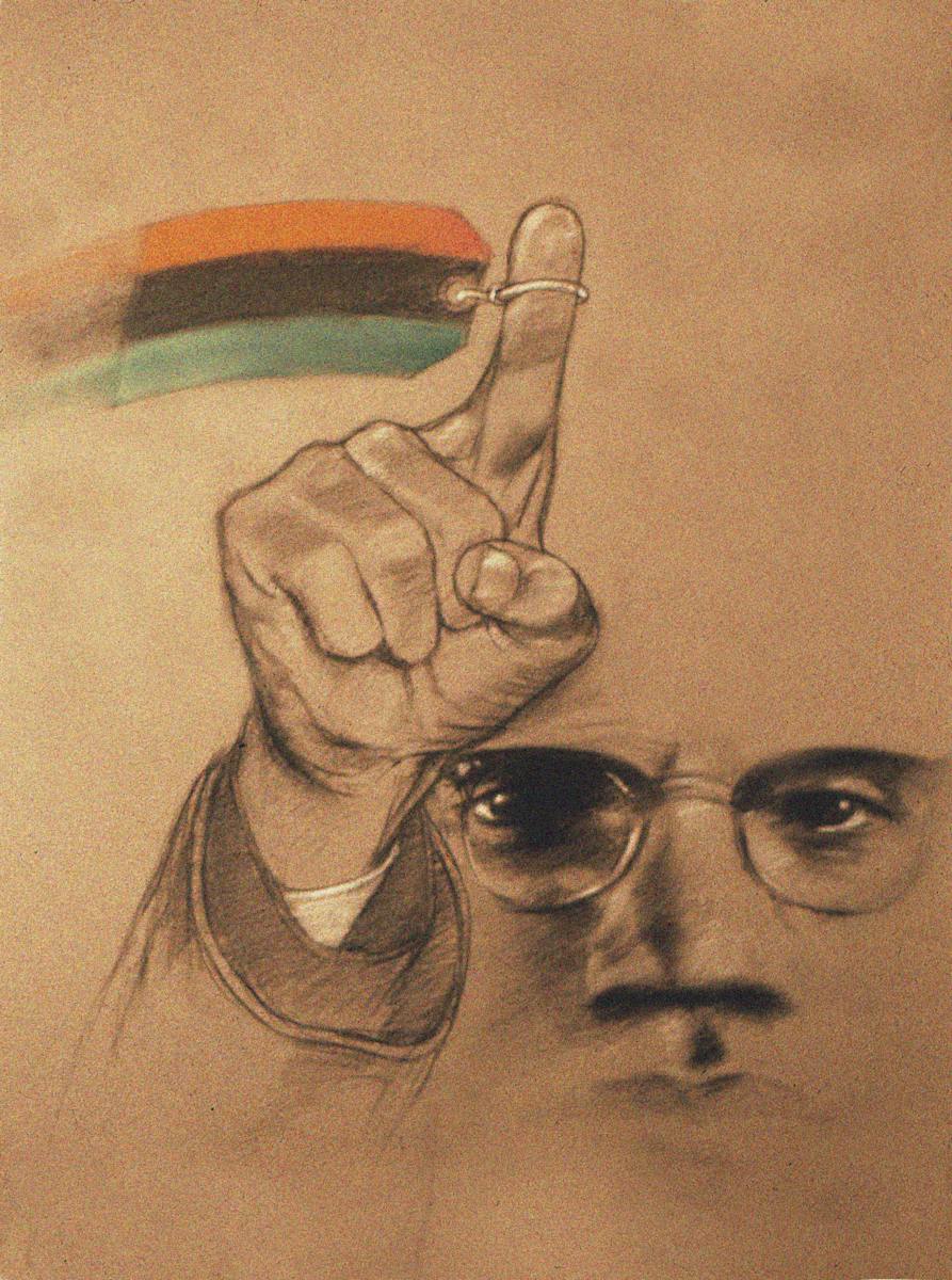 Malcolm "No Sellout" NFT by Neal Brooks, Image 1.