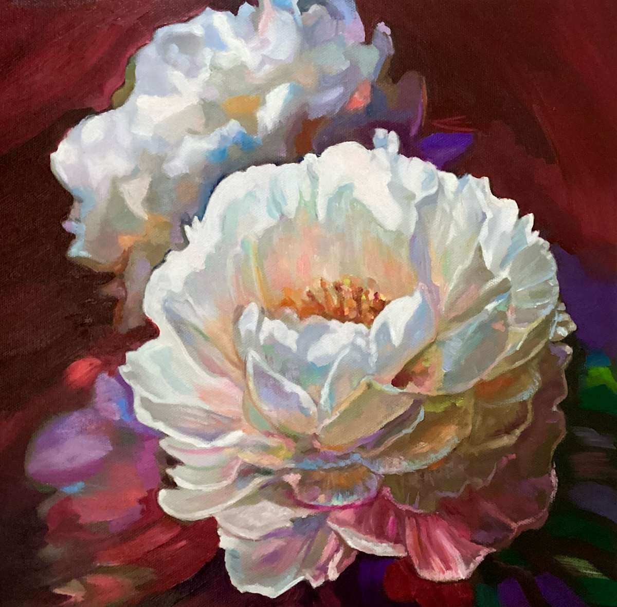 Peonies and Crimson by Donna Porter, Image 1.