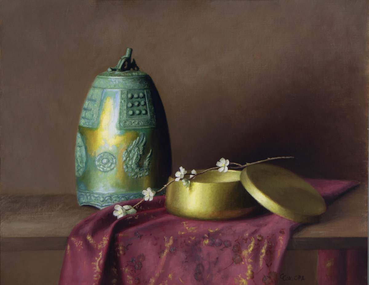 Bronze Bell with Verdigris by Cecelia Cox 