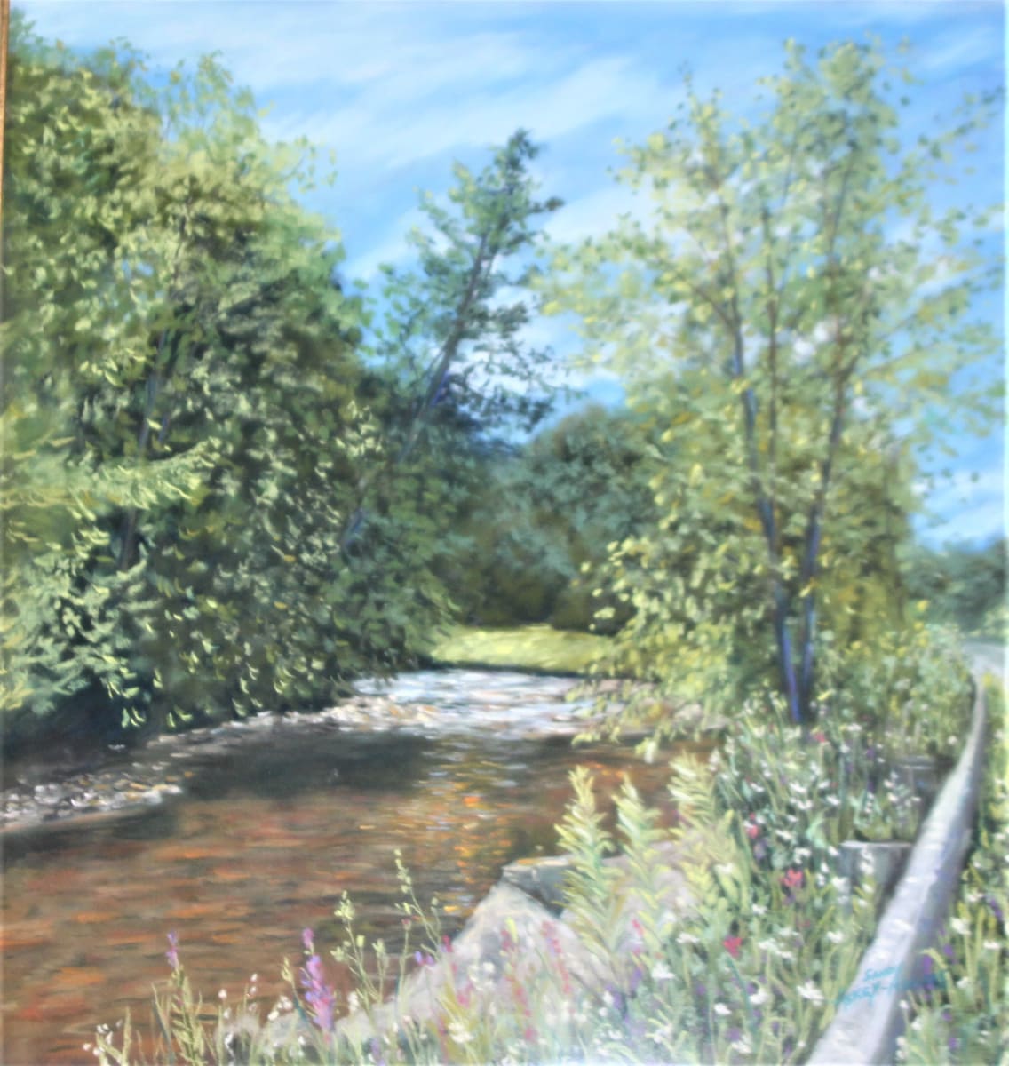 Water  Around the Bend by Sandy Askey-Adams 