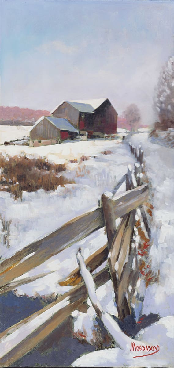 Winter on a farm by Victor Mordasov 