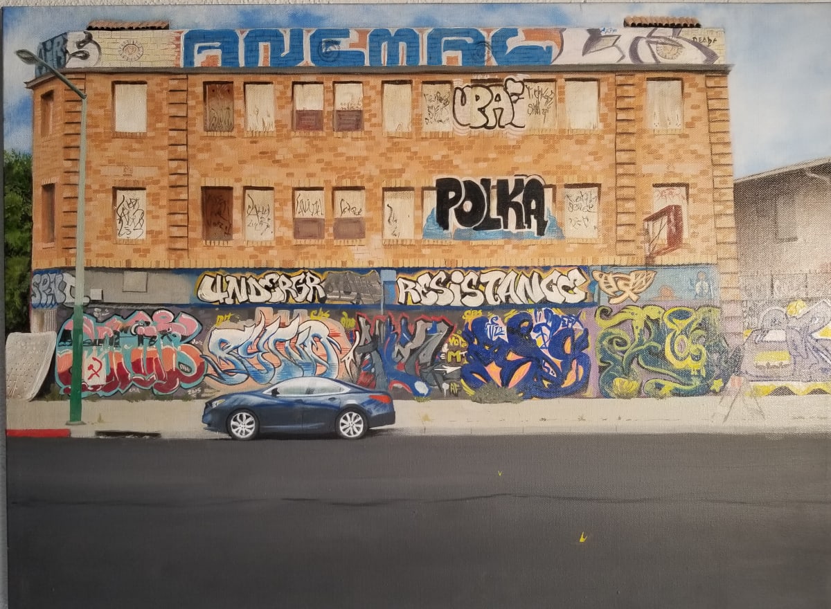 Urban Blight, Oakland: The Washouse as seen in 2017  Image: Washouse as seen in 2017