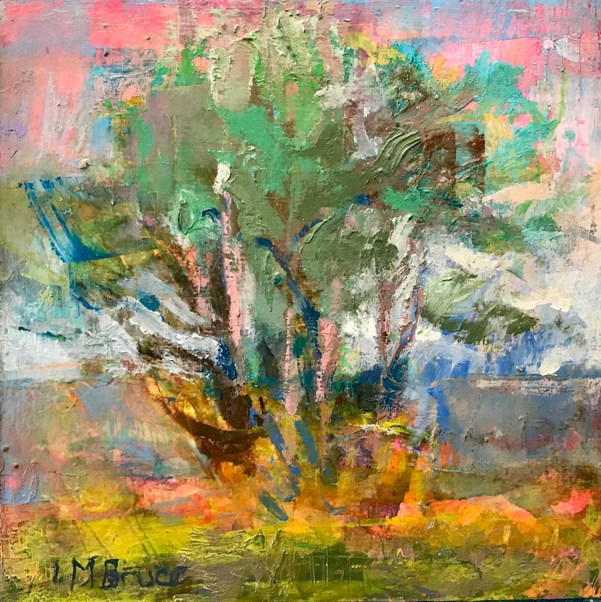 Willow, Red Sky in the Morning / Saule, ciel rouge le matin by Lynda Bruce 