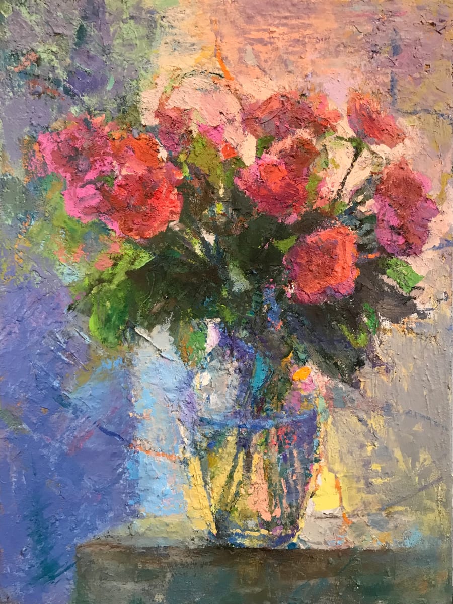 Red Roses for my Mother / Des roses rouges pour ma mère by Lynda Bruce 