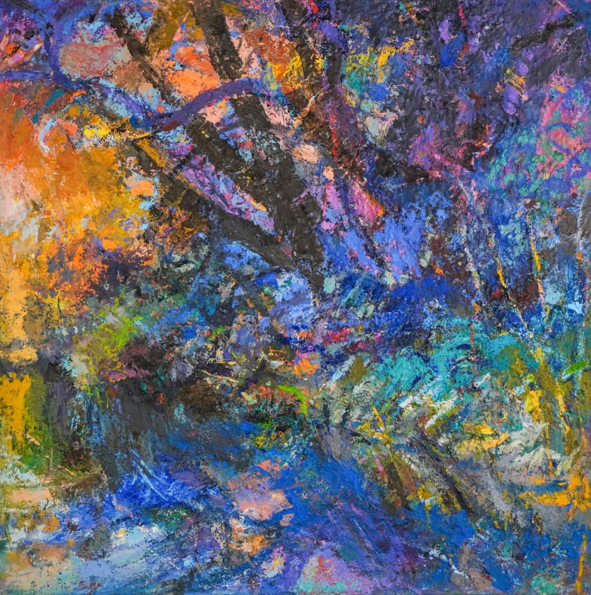 Tangle of Trees / Enchevêtrement de saules à la rivière by Lynda Bruce 