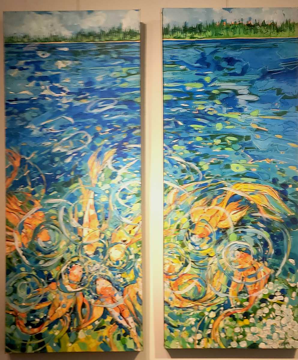 Koi Feeding l and ll by Emily Mc Mullen 