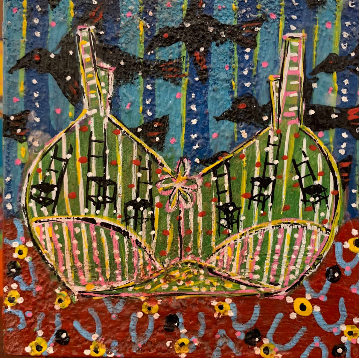 Bra with Chairs, Crows, Image 7.