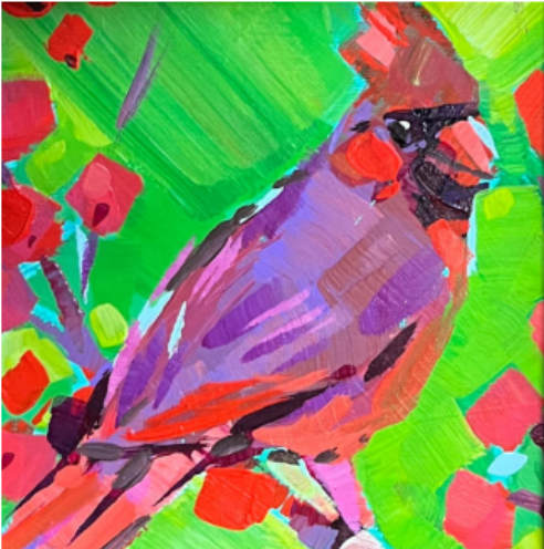 Cardinal in Green by Laura Green 