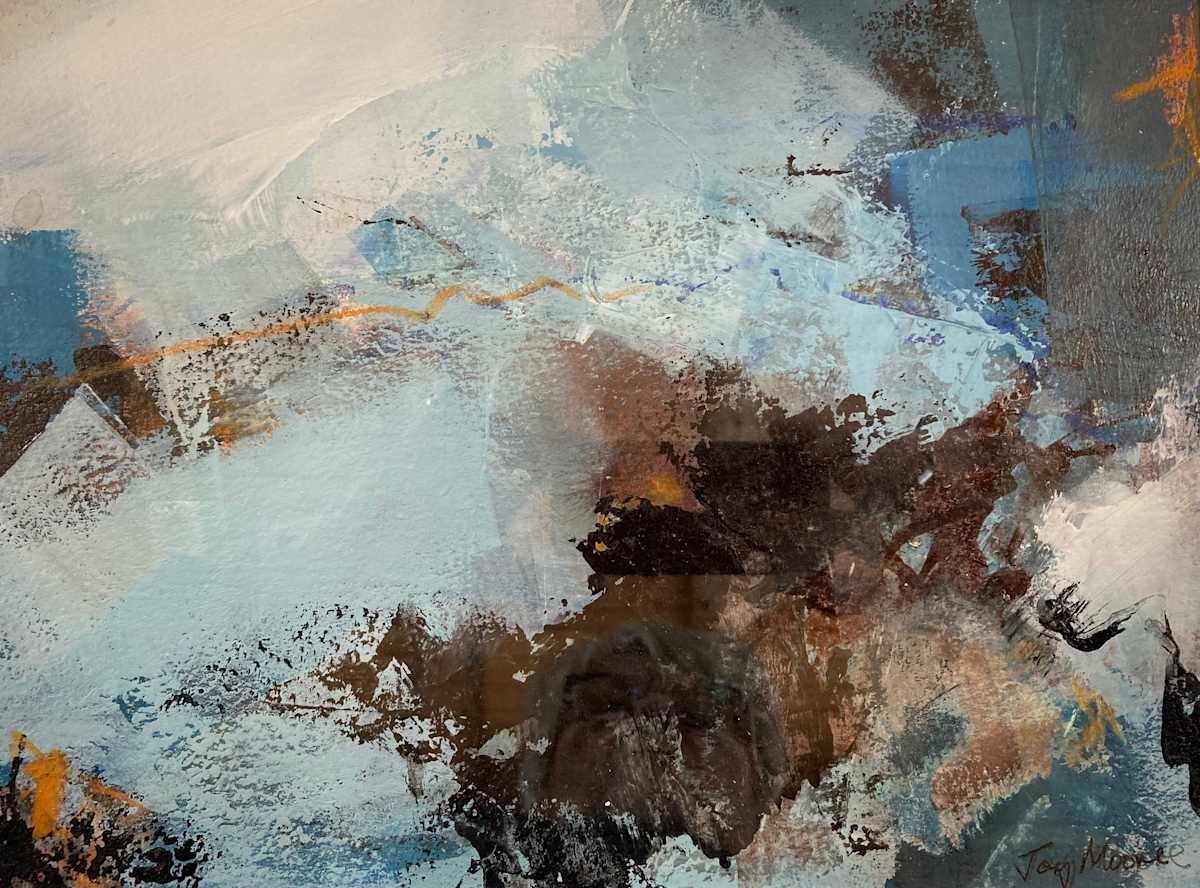 Mountain Study 1 (Water is Speaking) by Joy Moore  Image: This drawing is one of three studies made in preparation for paintings of the Appuane Alps in Tuscany. I have called the series"Water is Speaking" taken fro the book The Living Mountain by nan Shepherd