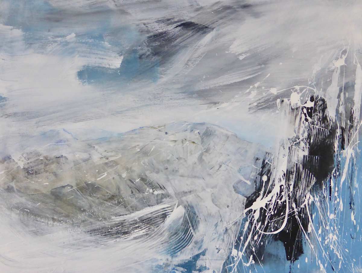 Mountains, They Express the Very Soul of Things by Joy Moore  Image: This painting is one of a series of paintings of the mountains near Monte Bianco in the Italian Alps.